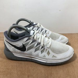 Nike Womens Free 5.0 Running Shoes White Grey Training Sneakers Size 8